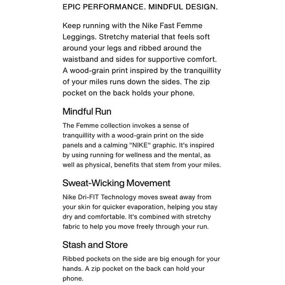 Nike Dri Fit Femme Fast 7/8 ankle Running Leggings Pants Thunder Blue Womens M - Picture 16 of 17